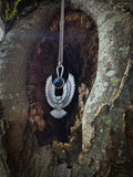 Pendentif hiboux/ sodalite irisé