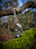 Pendentif corbeau / tourmaline