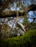 Pendentif corbeau / tourmaline