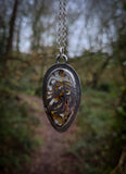 Pendentif lion/ agate montana