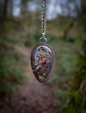 Pendentif lion/ agate montana