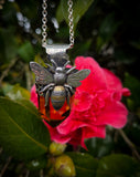 Pendentif abeille / citrine