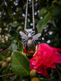 Pendentif abeille / citrine