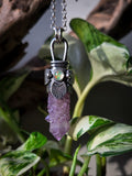 Pendentif amethyste cactus / opale mexicaine