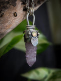 Pendentif amethyste cactus / opale mexicaine
