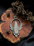 Pendentif rainbow sunstone lattice