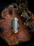 Bague rainbow sunstone lattice taille reglable