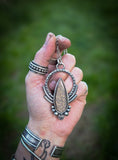 Pendentif rainbow sunstone lattice