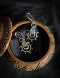 Boucles d'oreilles tribal / opale des andes