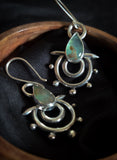 Boucles d'oreilles tribal / opale des andes