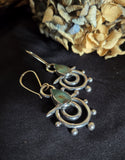 Boucles d'oreilles tribal / opale des andes