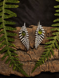 Boucles d'oreilles fougère/ idocrase