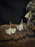Boucles d'oreilles feuille de ginkgo