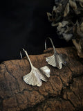 Boucles d'oreilles feuille de ginkgo