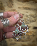 Boucles d'oreilles tribal / opale des andes