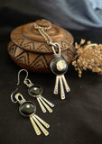 Boucles d'oreilles d'Ébène et d'Argent