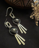 Boucles d'oreilles d'Ébène et d'Argent