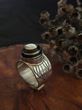 Bague d'Ébène et d'Argent taille réglable