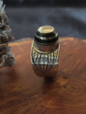 Bague d'Ébène et d'Argent taille réglable