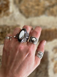 Bague d'Ébène et d'Argent taille réglable