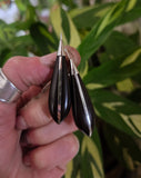 Boucles d'oreilles d'Ébène et d'Argent