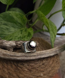 Bague d'Ébène et d'Argent taille réglable