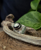 Bague d'Ébène et d'Argent taille réglable