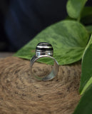 Bague d'Ébène et d'Argent taille réglable