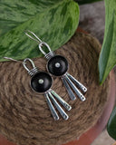 Boucles d'oreilles d'Ébène et d'Argent