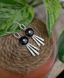 Boucles d'oreilles d'Ébène et d'Argent
