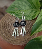 Boucles d'oreilles d'Ébène et d'Argent