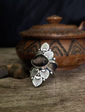 Bague pierre de lune noire Taille réglable