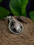 Pendentif pierre de lune noire