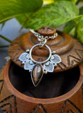 Pendentif pierre de lune noire