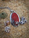 Pendentif corail rouge