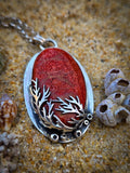 Pendentif corail rouge