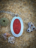 Pendentif corail rouge