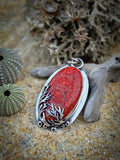 Pendentif corail rouge