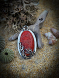 Pendentif corail rouge