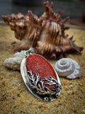 Pendentif corail rouge