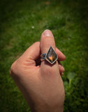 Bague labradorite taille 60