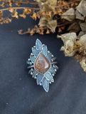 Bague sunstone lattice rainbow taille réglable