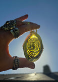 Pendentif ambre / tigre