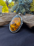Pendentif ambre / tigre
