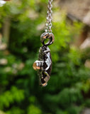 Pendentif mandala/quartz fumé/ topaze imperial