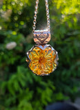 Pendentif mandala/ambre