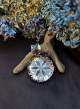 Pendentif mandala/quartz rose