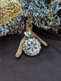 Pendentif mandala/quartz rose