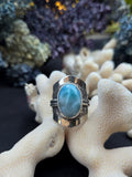 Bague larimar taille réglable
