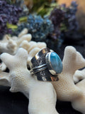 Bague larimar taille réglable